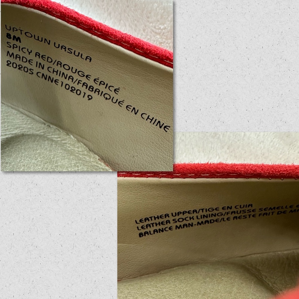 Earth Uptown Ursula Slingback Spicy Red Soft Suede Closed Toe Shoes Size 8M - Picture 16 of 16